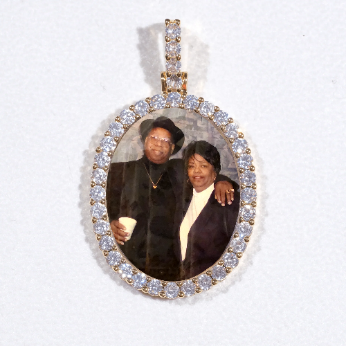 3D Oval Custom Picture Pendant