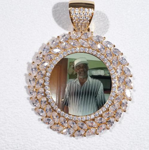 Large 3D Wheat Ear Custom Picture Pendant