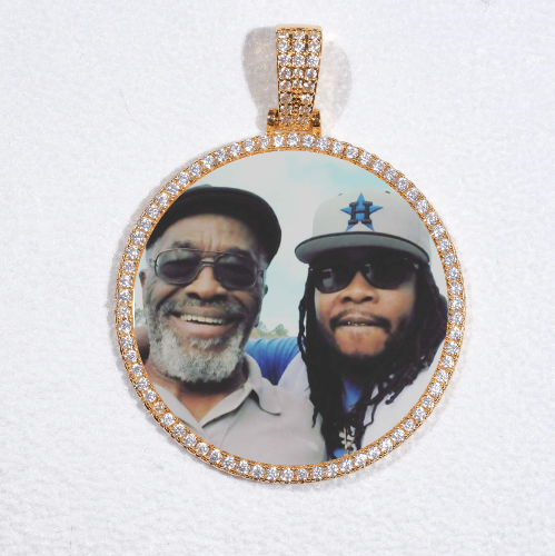 MEDIUM 3D CIRCLE CUSTOM PICTURE PENDANT