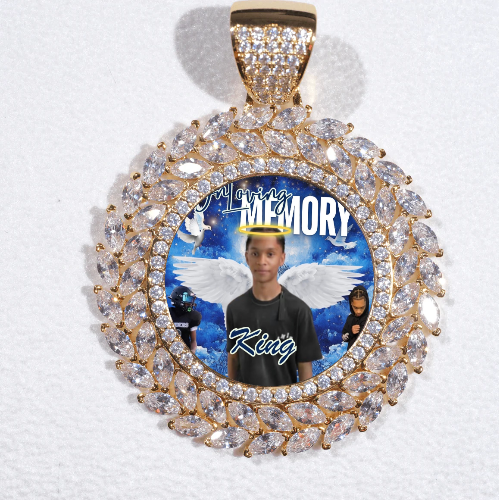 Large 3D Wheat Ear Custom Picture Pendant