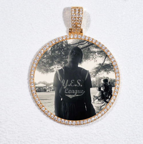 MEDIUM 3D CIRCLE CUSTOM PICTURE PENDANT