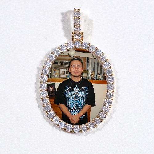 3D Oval Custom Picture Pendant