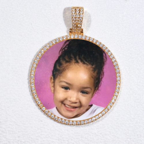 MEDIUM 3D CIRCLE CUSTOM PICTURE PENDANT