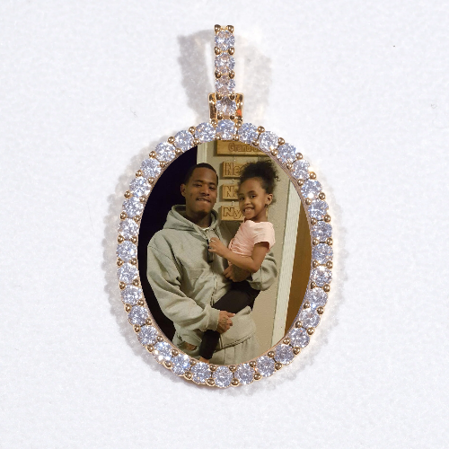 3D Oval Custom Picture Pendant