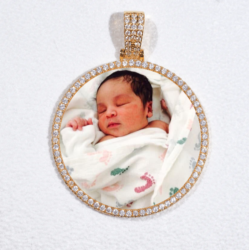 MEDIUM 3D CIRCLE CUSTOM PICTURE PENDANT