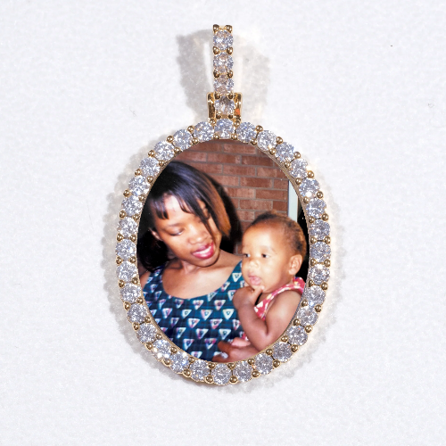 3D Oval Custom Picture Pendant