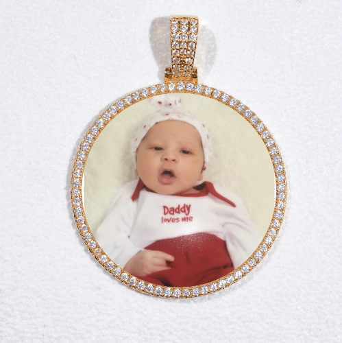 MEDIUM 3D CIRCLE CUSTOM PICTURE PENDANT
