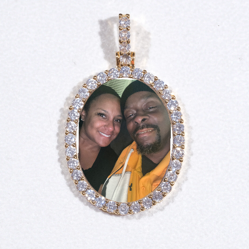 3D Oval Custom Picture Pendant