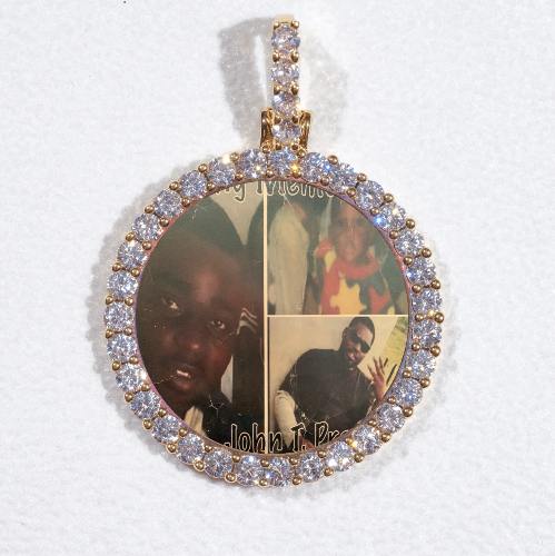 3D CIRCLE CUSTOM PICTURE PENDANT SMALL SIZE