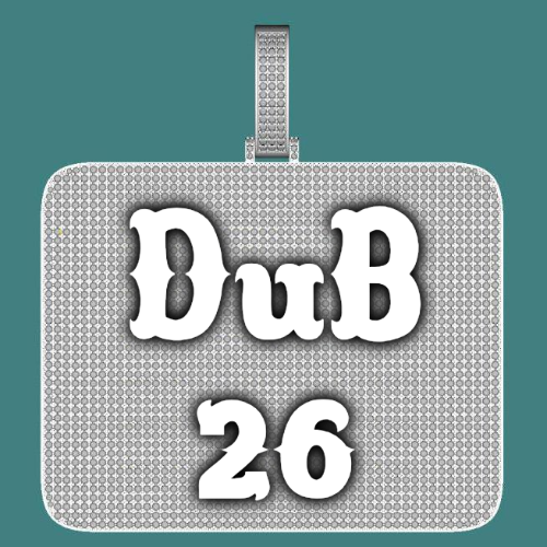 CUSTOM LETTER NECKLACE 3D BIG SQUARE