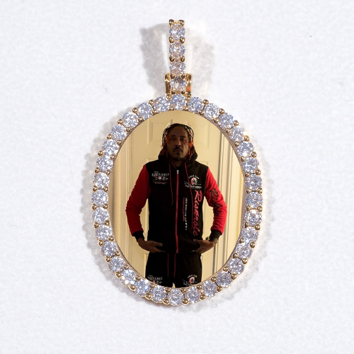 3D Oval Custom Picture Pendant