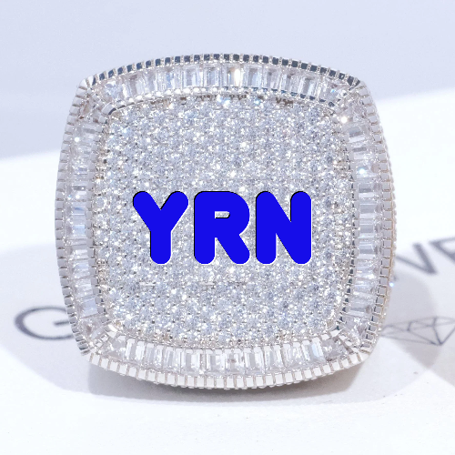 CUSTOM LETTER 3D ICED RING