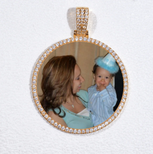MEDIUM 3D CIRCLE CUSTOM PICTURE PENDANT