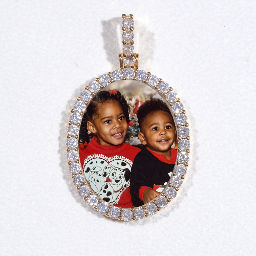 3D Oval Custom Picture Pendant