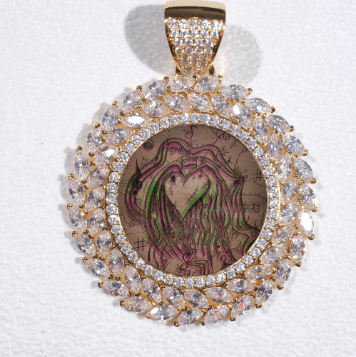 Large 3D Wheat Ear Custom Picture Pendant