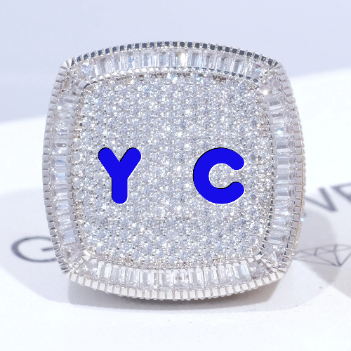 CUSTOM LETTER 3D ICED RING