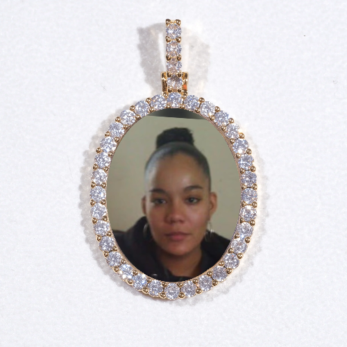 3D Oval Custom Picture Pendant