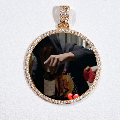MEDIUM 3D CIRCLE CUSTOM PICTURE PENDANT