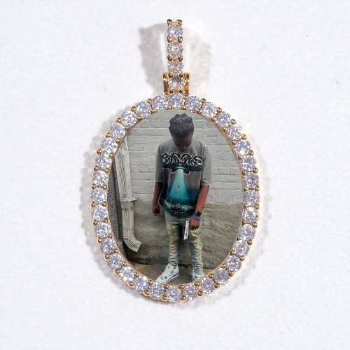 3D Oval Custom Picture Pendant