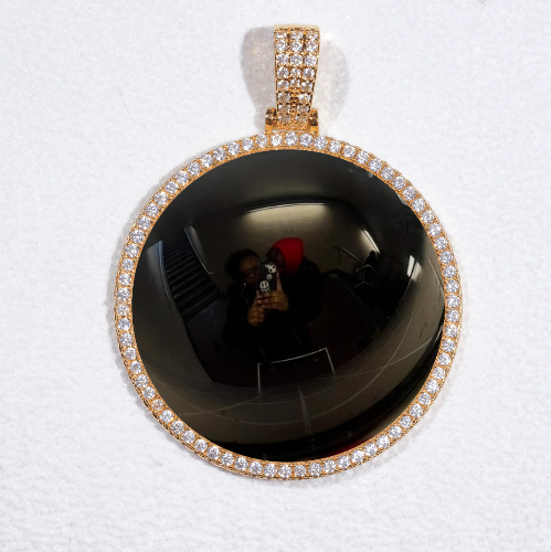 MEDIUM 3D CIRCLE CUSTOM PICTURE PENDANT
