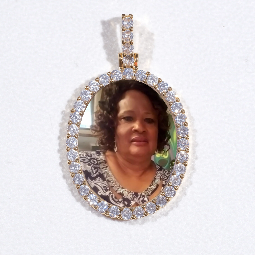 3D Oval Custom Picture Pendant
