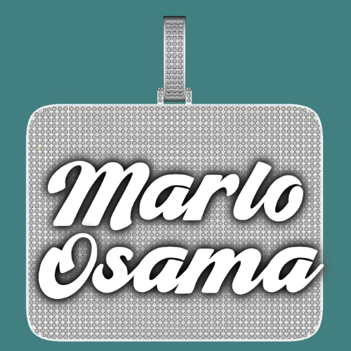 CUSTOM LETTER NECKLACE 3D BIG SQUARE