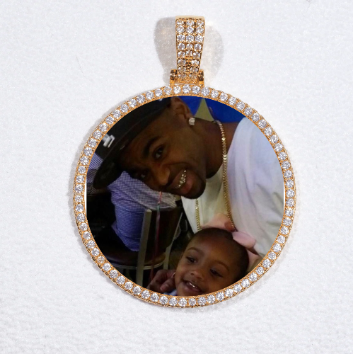 MEDIUM 3D CIRCLE CUSTOM PICTURE PENDANT