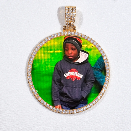 MEDIUM 3D CIRCLE CUSTOM PICTURE PENDANT