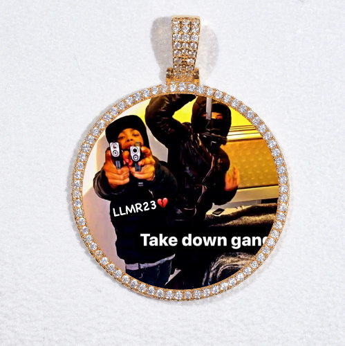 MEDIUM 3D CIRCLE CUSTOM PICTURE PENDANT