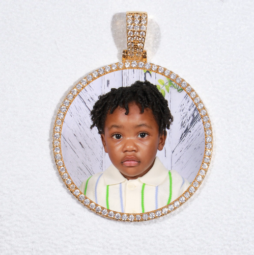 MEDIUM 3D CIRCLE CUSTOM PICTURE PENDANT