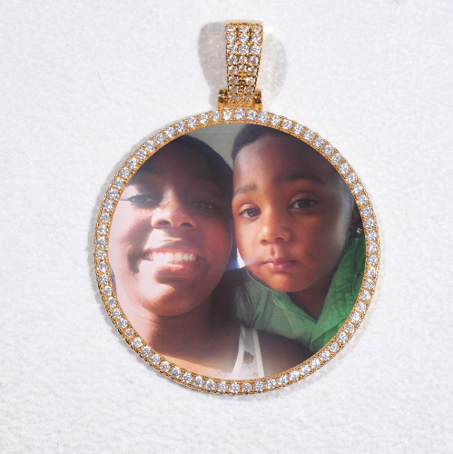 MEDIUM 3D CIRCLE CUSTOM PICTURE PENDANT
