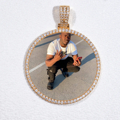 MEDIUM 3D CIRCLE CUSTOM PICTURE PENDANT