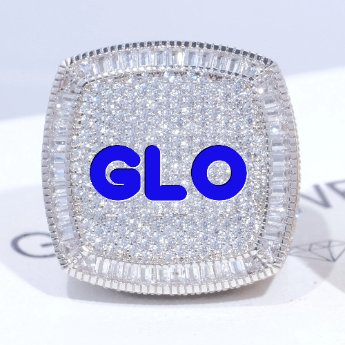 CUSTOM LETTER 3D ICED RING