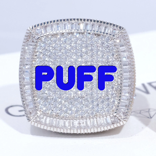 CUSTOM LETTER 3D ICED RING