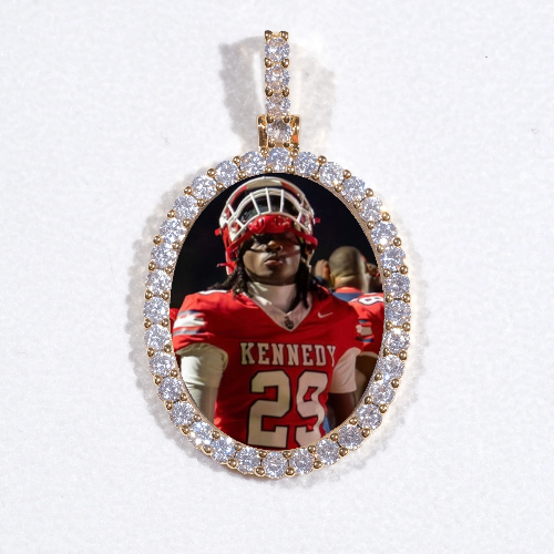 3D Oval Custom Picture Pendant