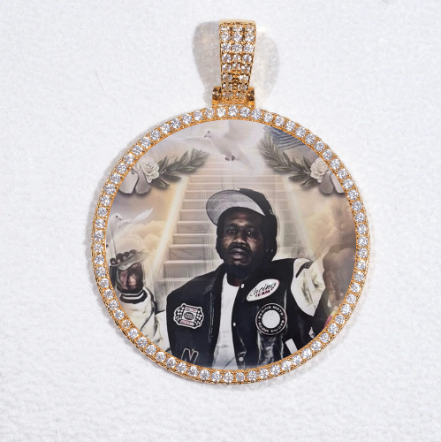 MEDIUM 3D CIRCLE CUSTOM PICTURE PENDANT