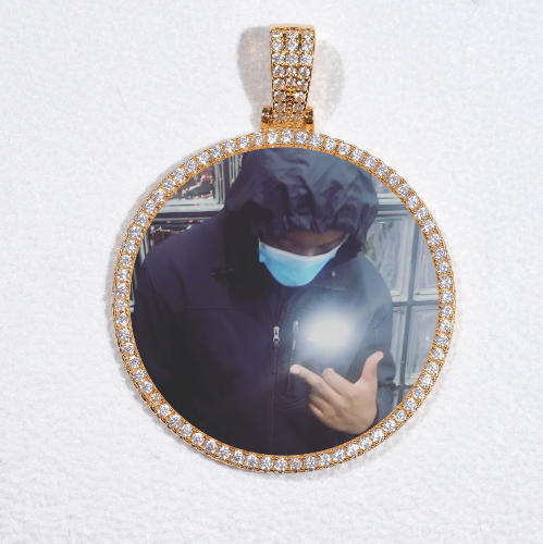 MEDIUM 3D CIRCLE CUSTOM PICTURE PENDANT