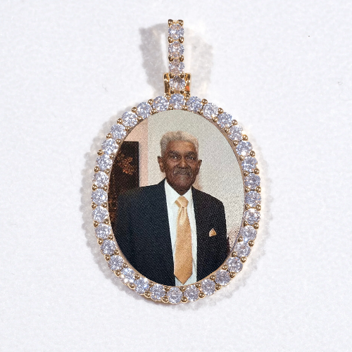3D Oval Custom Picture Pendant