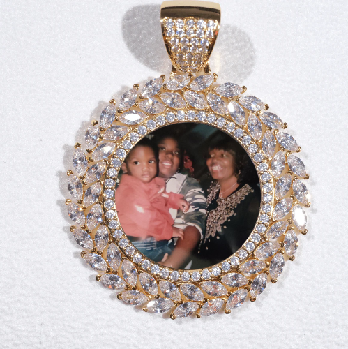 Large 3D Wheat Ear Custom Picture Pendant