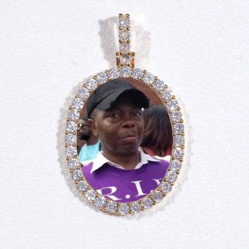 3D Oval Custom Picture Pendant