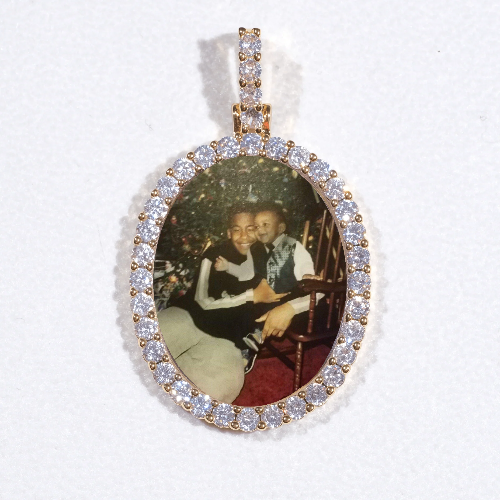 3D Oval Custom Picture Pendant
