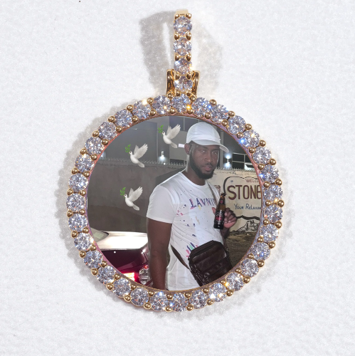 3D CIRCLE CUSTOM PICTURE PENDANT SMALL SIZE
