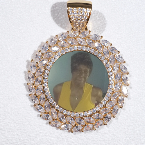 Large 3D Wheat Ear Custom Picture Pendant