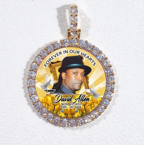 3D CIRCLE CUSTOM PICTURE PENDANT SMALL SIZE