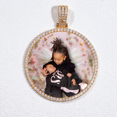 MEDIUM 3D CIRCLE CUSTOM PICTURE PENDANT