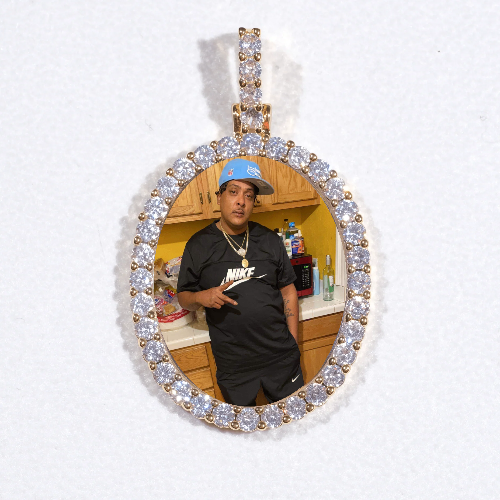 3D Oval Custom Picture Pendant