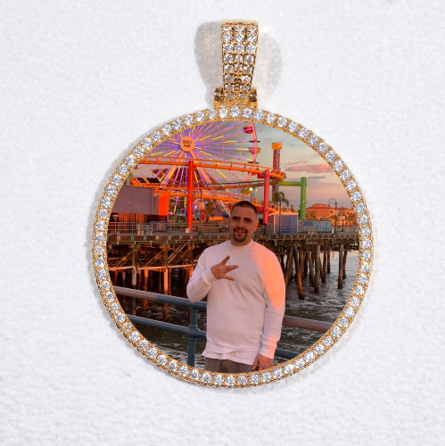 MEDIUM 3D CIRCLE CUSTOM PICTURE PENDANT