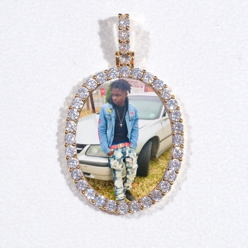 3D Oval Custom Picture Pendant