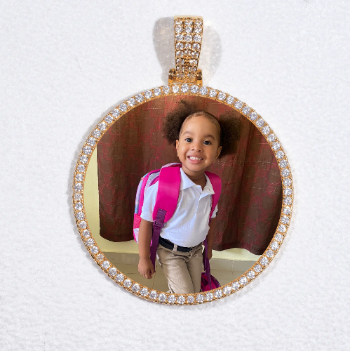 MEDIUM 3D CIRCLE CUSTOM PICTURE PENDANT
