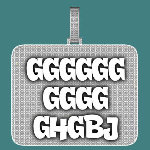 CUSTOM LETTER NECKLACE 3D BIG SQUARE